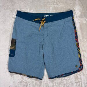 Billabong Men's 73 Pro Boardshorts Stretch Pocket Blue - Size 38